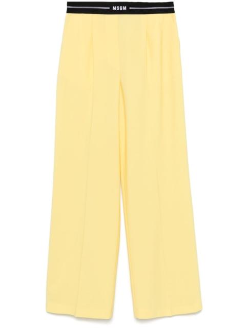 MSGM logo-waistband trousers