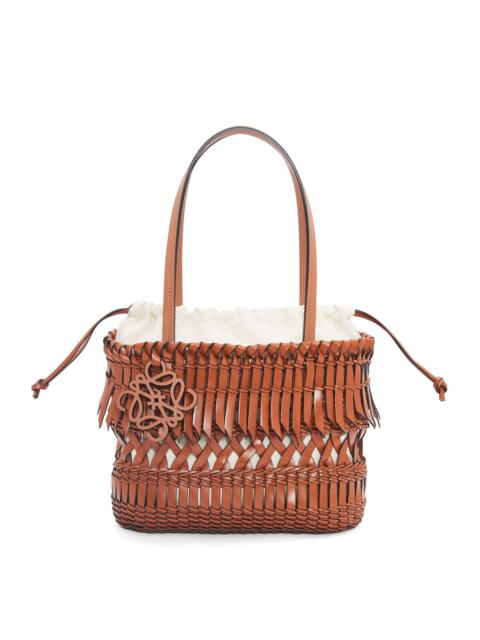 Fringe Square Basket bag in calfskin