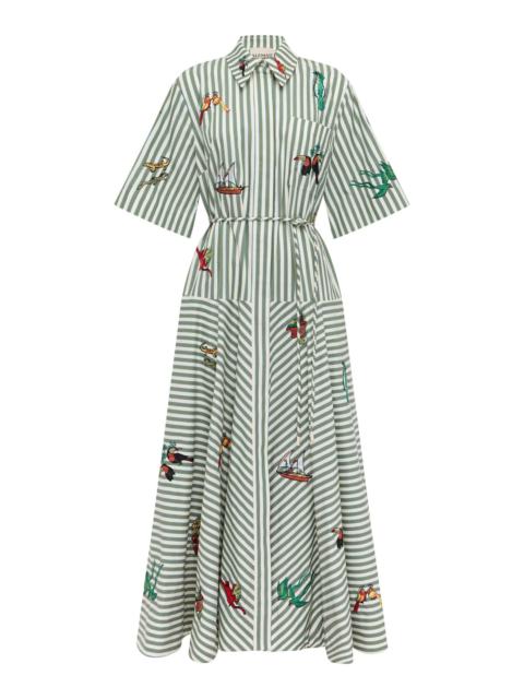 ALÉMAIS Bisou Embroidered Shirtdress