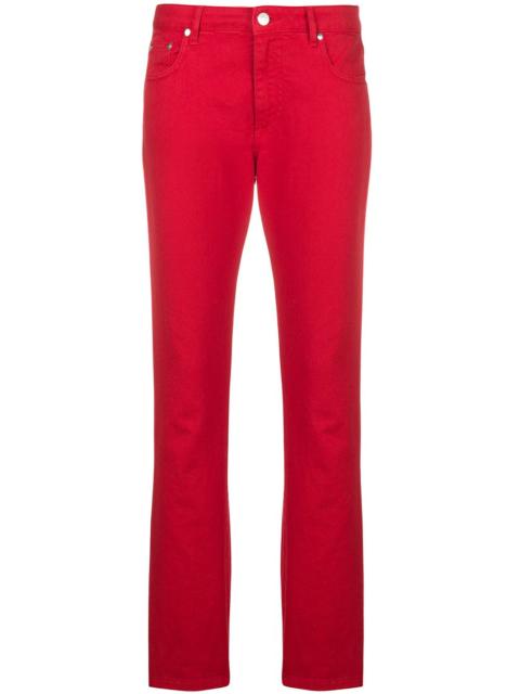 MSGM logo print slim-fit jeans