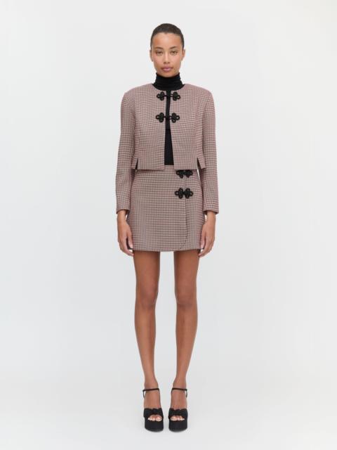 Hill House Home The Melody Skirt - Burgundy Holmes Houndstooth