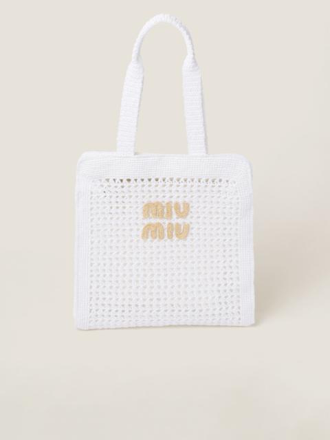 Woven fabric tote bag