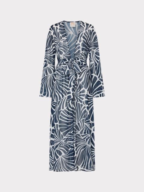 MILLY Vince Abstract Kai Print Chiffon Cover-Up