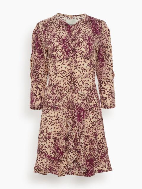 Isabel Marant Octavia Dress in Purple/Ecru