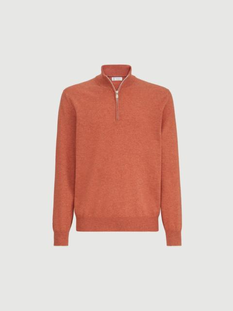 Brunello Cucinelli Cashmere sweater with half zip