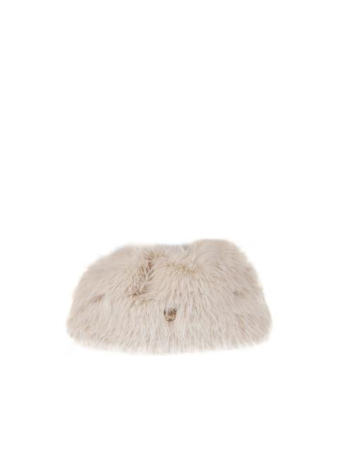 PINKO faux-fur clutch bag