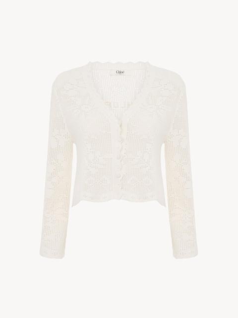 Chloé CROPPED CARDIGAN IN A COTTON KNIT