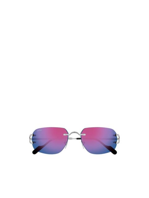 Cartier rimless rectangle-frame sunglasses