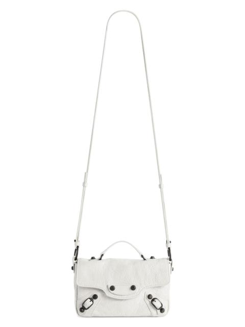 BALENCIAGA Women's Le City Flap Nano Crossbody Bag - Optic White