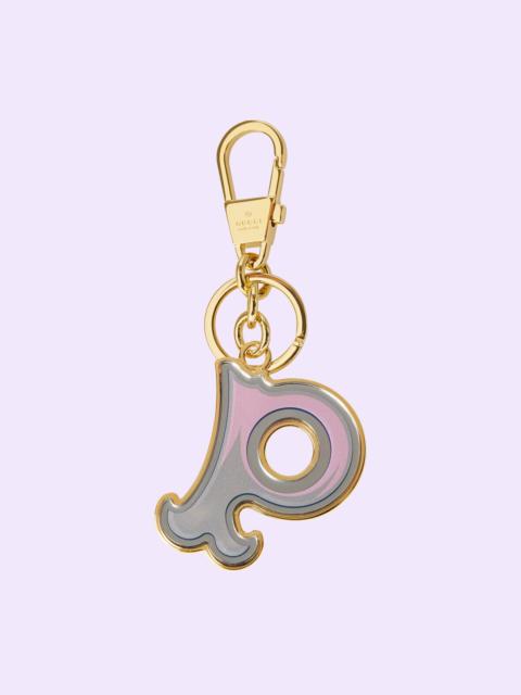 GUCCI Letter P Plexiglas keychain