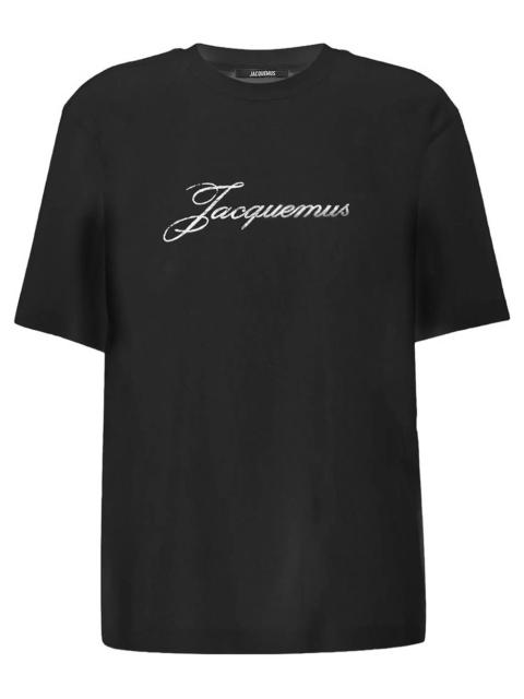 JACQUEMUS THE T-SHIRT JACQUEMUS IN COTTON BLEND WITH PRINTED LOGO