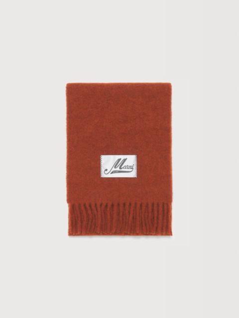 Marni TAN BRUSHED ALPACA SCARF