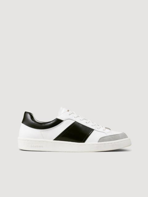 MID-TOP LEATHER TRAINERS