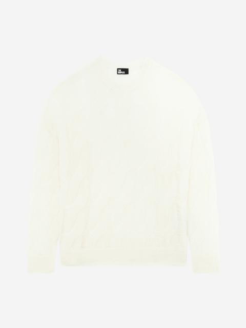 The Kooples TWISTED SWEATER IN ECRU WOOL BLEND