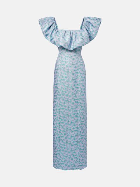 markarian Rowan floral brocade gown