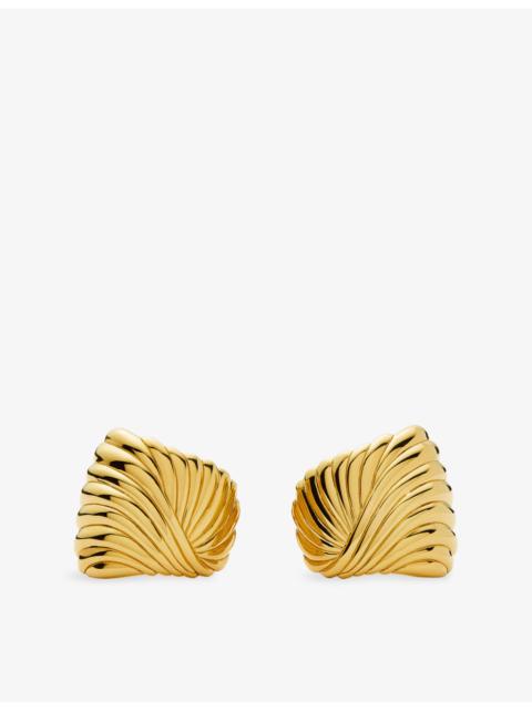 MISSOMA Ripple 18ct Yellow Gold Plated Brass Stud Earrings