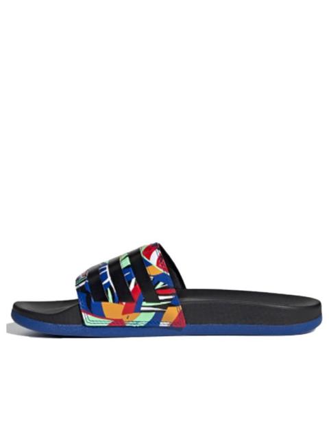 adidas (WMNS) adidas Adilette Comfort 'Farm Rio Prints - Black Royal Blue' FW7255