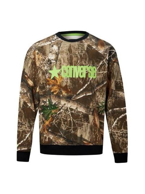 Converse Men's Converse Retro Pattern Logo Printing Round Neck Pullover Camouflage 10019970-249