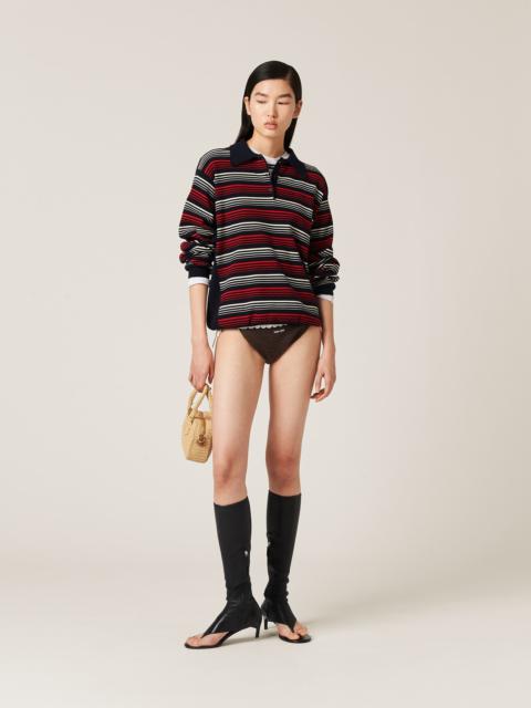 Miu Miu Cotton knit polo shirt