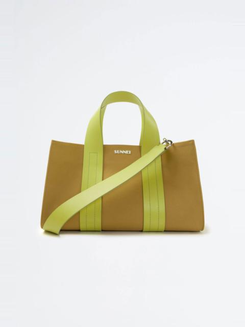 SUNNEI BEIGE MINI PARALLELEPIPEDO BAG