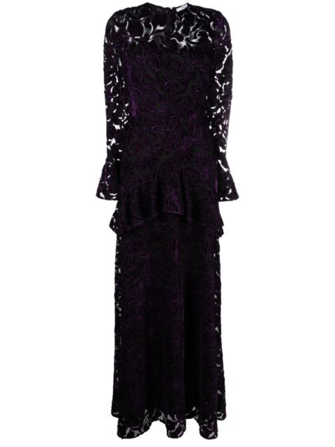 Erdem lace-detailing semi-sheer dress