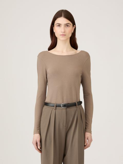 Sunspel Stretch Cotton Scoop Back Top