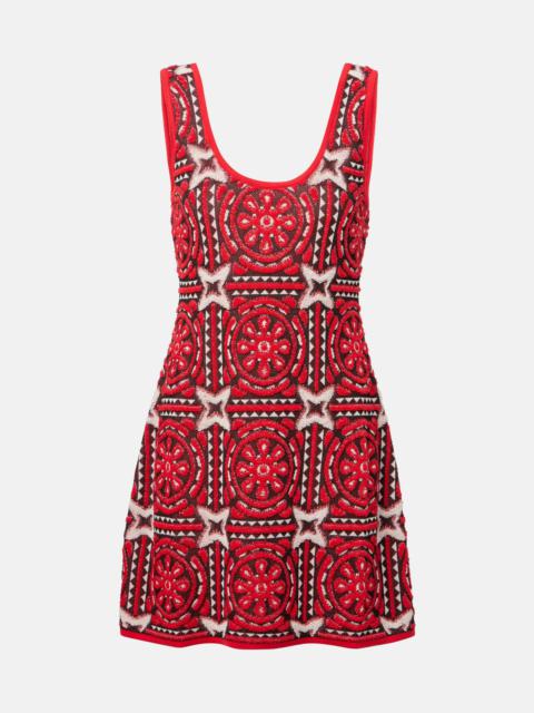 La DoubleJ Sole Star cotton-blend jacquard minidress