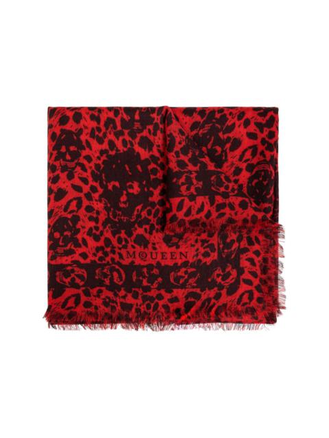 leopard skull-print scarf