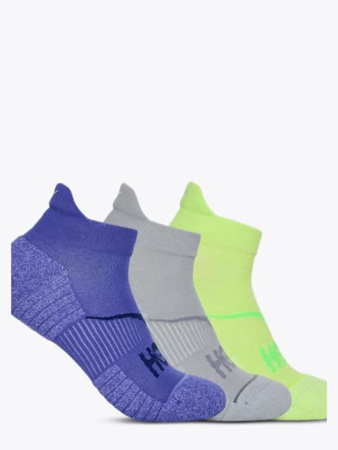 HOKA No-Show Run Sock 3-Pack in Celstl Blue/Minrl Blue/Neon Yuzu
