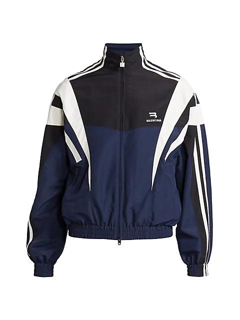 BALENCIAGA striped logo track jacket
