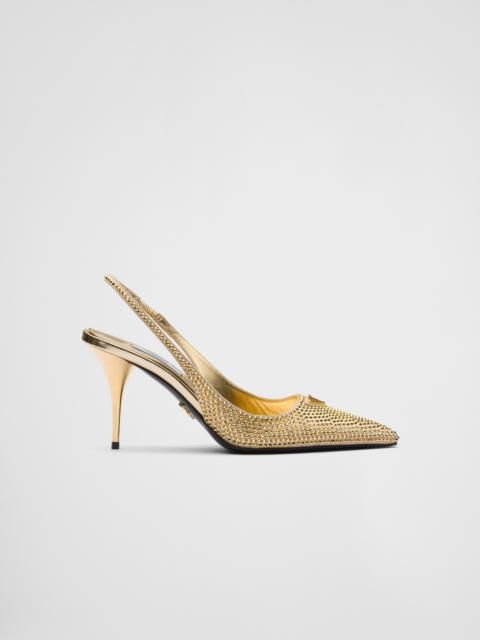 Prada Satin slingbacks with crystals