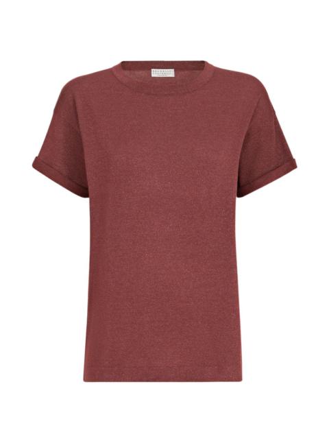 Brunello Cucinelli sparkling cashmere and silk lightweight knit T-shirt
