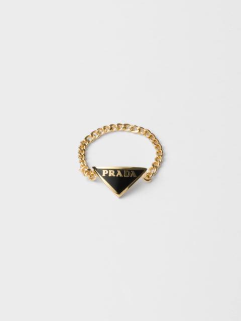 Prada Enameled metal ring