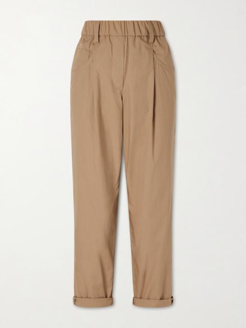 Brunello Cucinelli Cotton-voile Tapered Pants