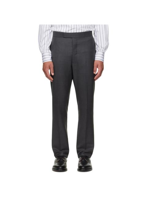 Thom Browne Gray Classic Twill Backstrap Trousers