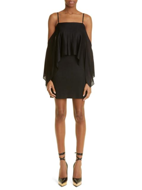 TOM FORD TOM FORD Ruffle Detail Minidress in Black at Nordstrom