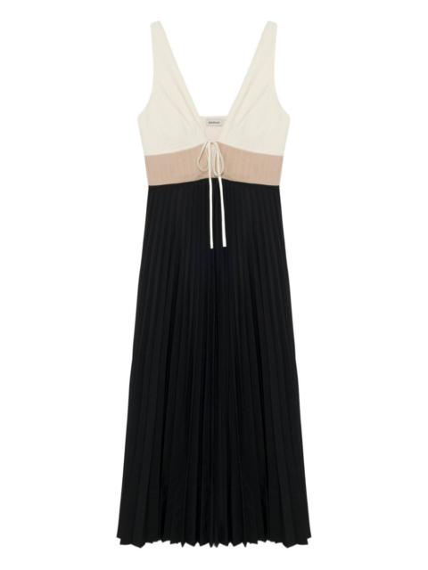 SIMKHAI Stephanie pleated midi dress