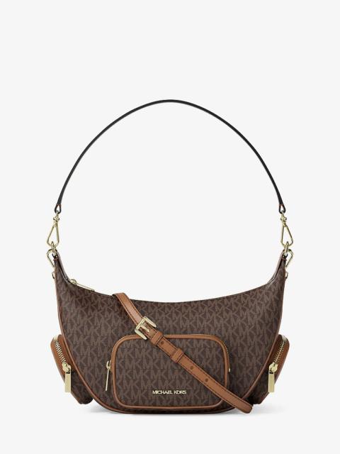 MICHAEL KORS Merritt Medium Signature Logo Convertible Shoulder Bag