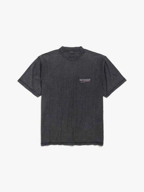 BALENCIAGA Political Campaign Inside-out T-shirt Large Fit in Black/white/red