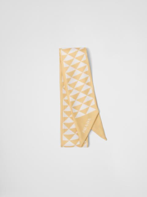 Prada Printed silk twill scarf
