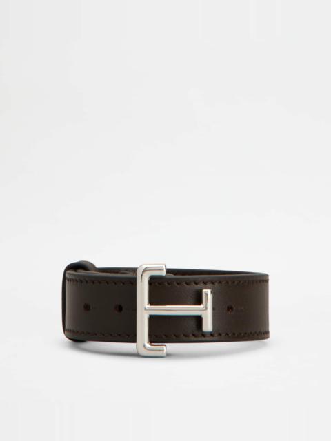 Tod's BRACELET IN LEATHER - BROWN