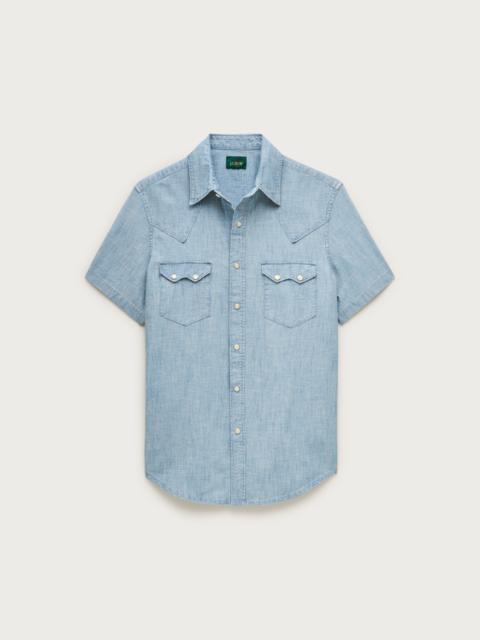 J.CREW Short-sleeve chambray western shirt
