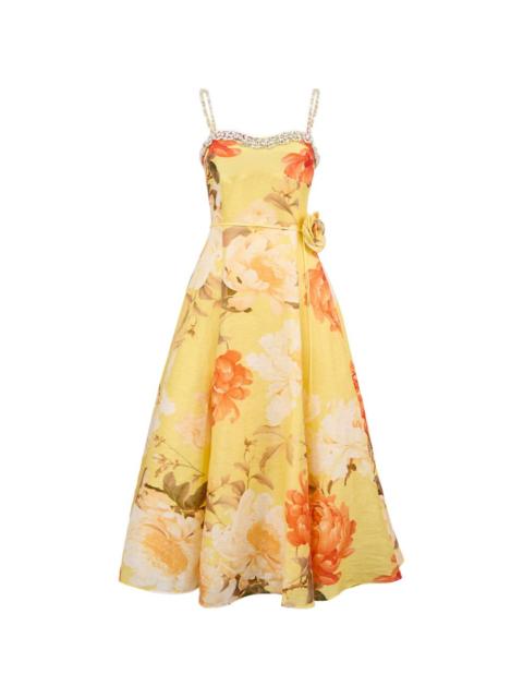 LEO LIN Mariela floral-embellished maxi dress