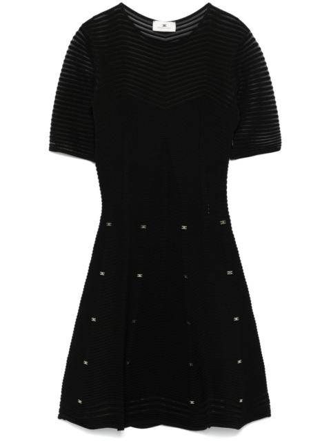 ELISABETTA FRANCHI herringbone-pattern mini dress