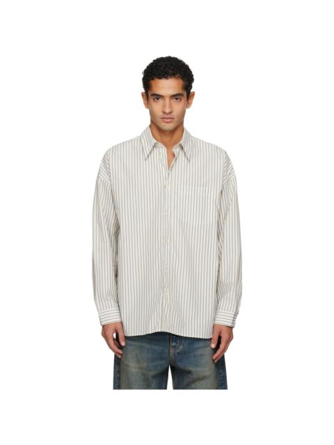 SUNFLOWER White & Khaki Stable Shirt