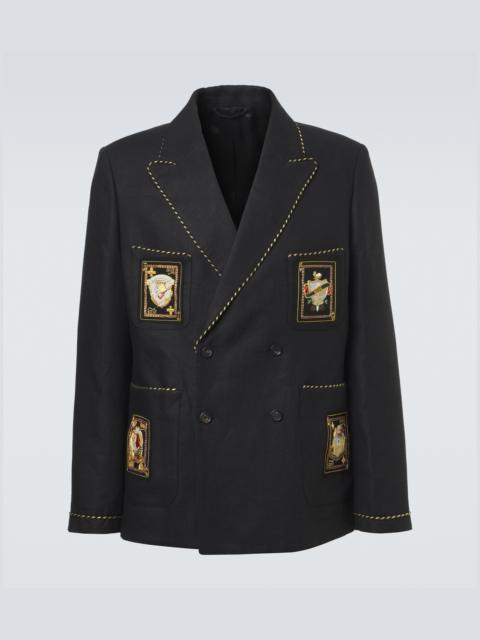 BODE Bullion Card linen suit jacket