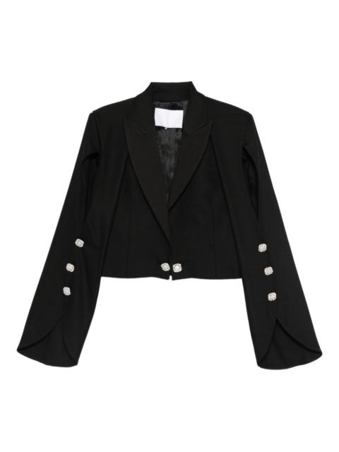 COSTARELLOS peak-lapel cropped blazer