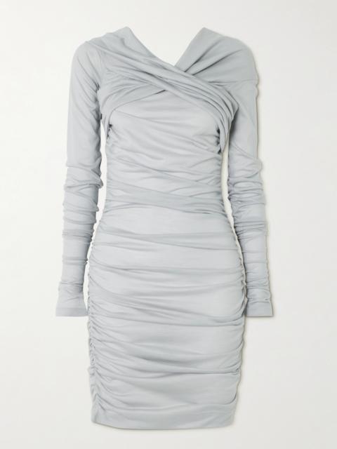 Dolce & Gabbana Draped Wool-jersey Mini Dress