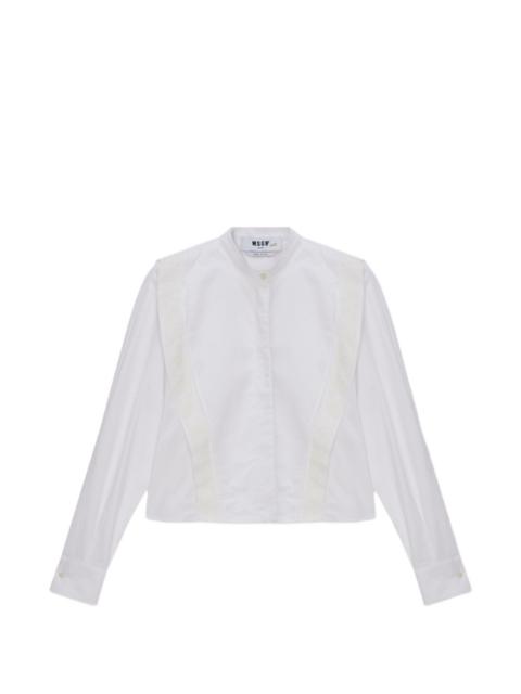 MSGM lace panel shirt