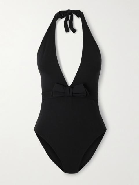ERES Couture bow-detailed halterneck swimsuit Black